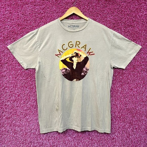 Tim McGraw Not a Moment Too Soon Cowboy Country Tee L - Picture 1 of 5